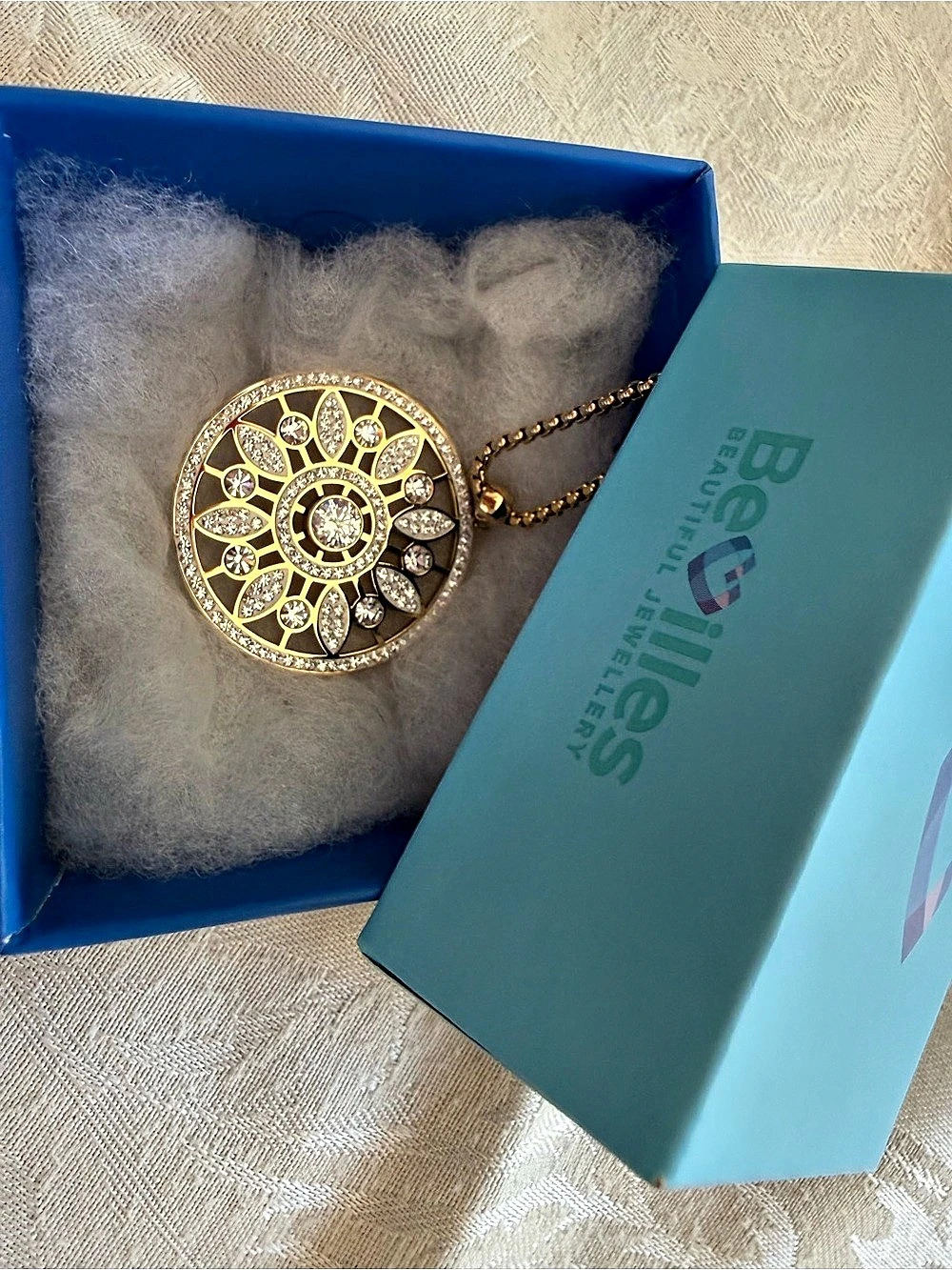 Beautifully Bespoke Gold Pendant Necklace NWT